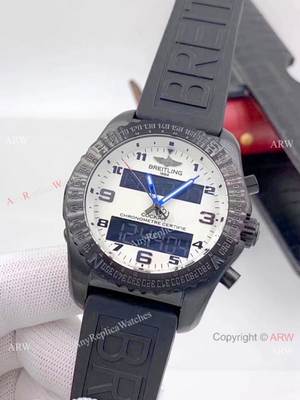 Solid Black Breitling Cockpit B50 Replica Watches Rubber Strap Solid Black Breitling Cockpit B50 Replica Watches Rubber Strap