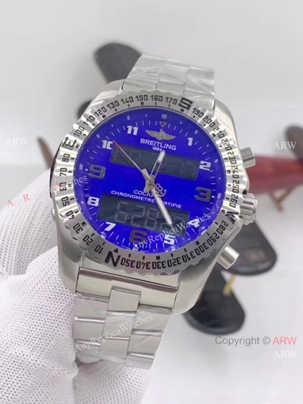 New Replica Breitling Cockpit B50 Watches Stainless Steel Blue Hands New Replica Breitling Cockpit B50 Watches Stainless Steel Blue Hands