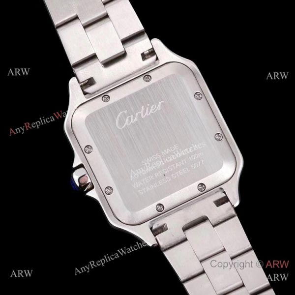 Replica Cartier Santos de Cartier Stainless Steel Black Dial Lover Watch Replica Cartier Santos de Cartier Stainless Steel Black Dial Lover Watch