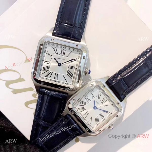 Top Cartier Santos-Dumont Lover Red Leather Strap / New Cartier Watches Top Cartier Santos-Dumont Lover Red Leather Strap / New Cartier Watches