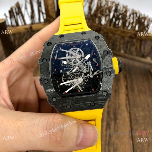 Swiss Quality Richard Mille Rm27-02 Copy Watches Carbon Green Rubber Strap Swiss Quality Richard Mille Rm27-02 Copy Watches Carbon Green Rubber Strap