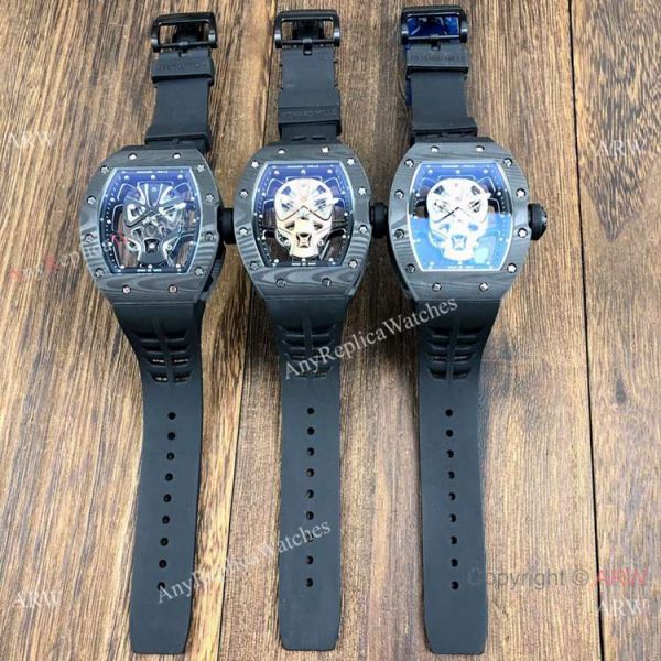 Swiss Quality Richard Mille RM52-06 Rose Gold SKULL Dial Watches Carbon Case Swiss Quality Richard Mille RM52-06 Rose Gold SKULL Dial Watches Carbon Case