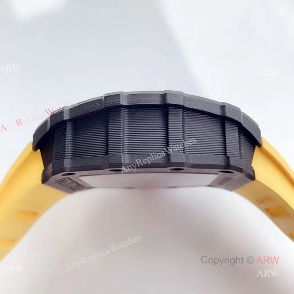 KV Factory New Replica Richard Mille RM035-02 Carbon Watch With Yellow Rubber Strap KV Factory New Replica Richard Mille RM035-02 Carbon Watch With Yellow Rubber Strap