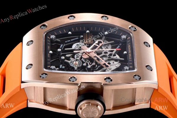 KV Factory Replica Richard Mille RM035 Americas Rose Gold Watch With Orange Rubber Band KV Factory Replica Richard Mille RM035 Americas Rose Gold Watch With Orange Rubber Band