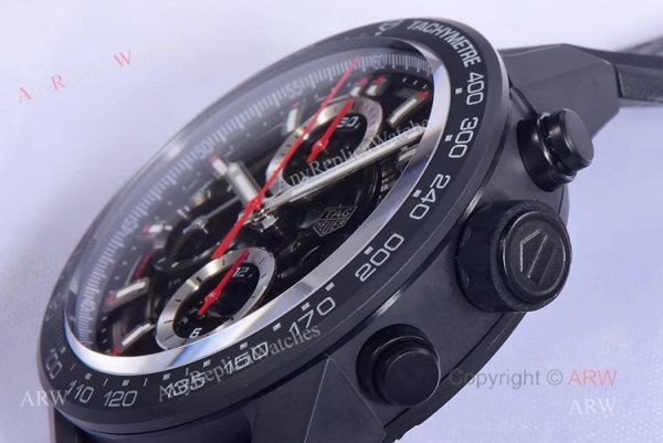 1:1 Best Copy Tag Heuer Carrera 01 All Black Ceramic Watch 43mm 1:1 Best Copy Tag Heuer Carrera 01 All Black Ceramic Watch 43mm