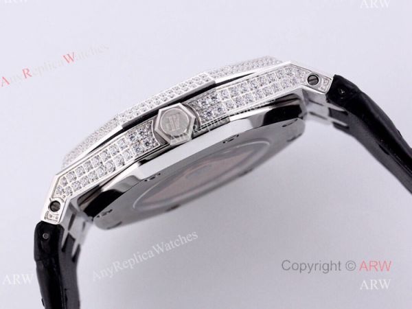 Swiss Replica Audemars Piguet Royal Oak Diamonds With Arabic Dial Automatic Watch For Men Swiss Replica Audemars Piguet Royal Oak Diamonds With Arabic Dial Automatic Watch For Men