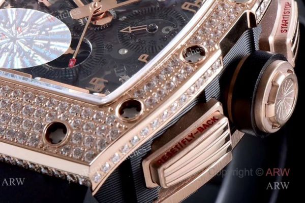 Richard Mille RM011 Rose Gold Diamonds KV Factory Replica Chronograph Watch Richard Mille RM011 Rose Gold Diamonds KV Factory Replica Chronograph Watch