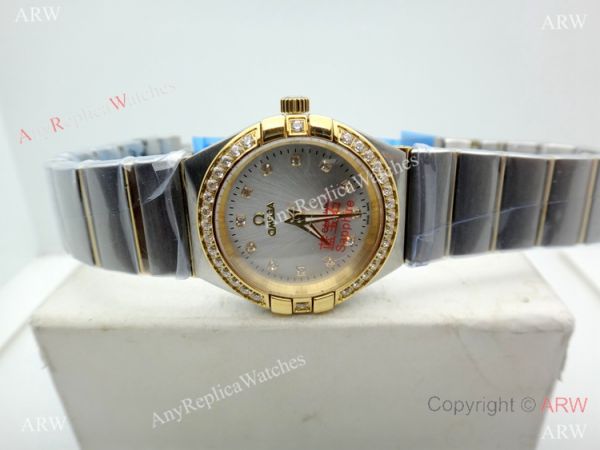 Best Copy Omega Constellation Two Tone watch Women 28mm Quartz Best Copy Omega Constellation Two Tone watch Women 28mm Quartz
