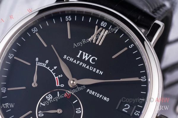 Swiss Replica IWC Portofino 8 Days Black Dial Power Reserve Automatic Watch Swiss Replica IWC Portofino 8 Days Black Dial Power Reserve Automatic Watch