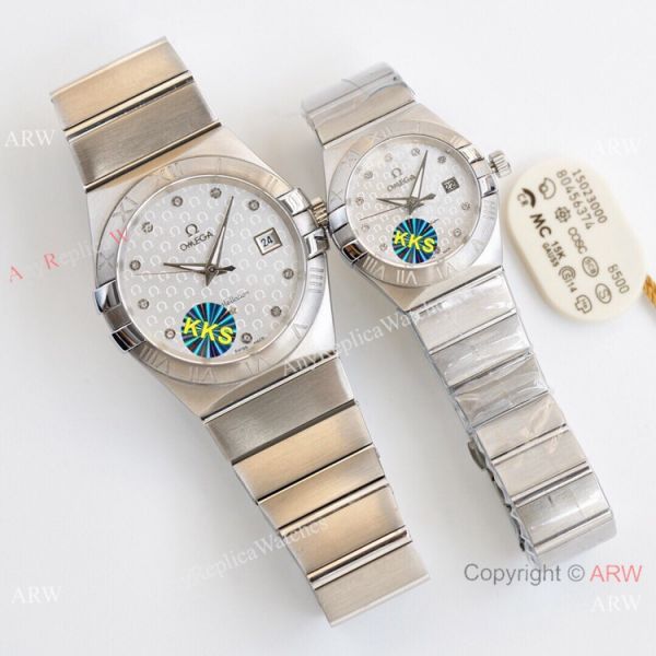 Swiss Quality Omega Double Eagle Couple Watches Copy 2-Tone Champagne Dial Swiss Quality Omega Double Eagle Couple Watches Copy 2-Tone Champagne Dial