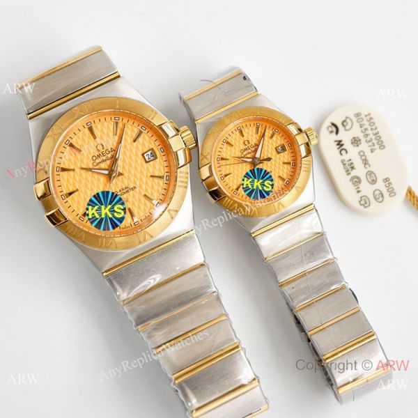 Swiss Quality Omega Double Eagle Couple Watches 8215 Movement 2-Tone Rose Gold Blue Swiss Quality Omega Double Eagle Couple Watches 8215 Movement 2-Tone Rose Gold Blue