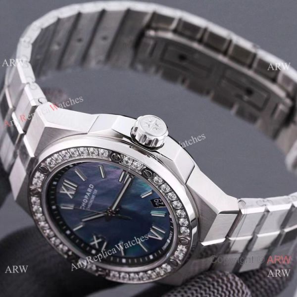 Swiss Replica Chopard Alpine Eagle Large Steel Black Dial 41mm Watch with Diamond Bezel Swiss Replica Chopard Alpine Eagle Large Steel Black Dial 41mm Watch with Diamond Bezel