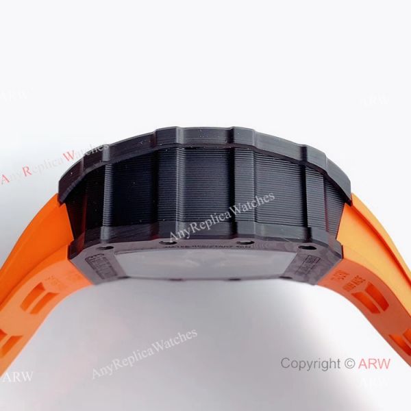 KV Factory V2 Upgraded Knockoff Richard Mille RM011 Orange Rubber Band Carbon Watch KV Factory V2 Upgraded Knockoff Richard Mille RM011 Orange Rubber Band Carbon Watch