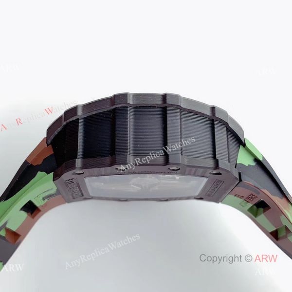 KV Factory V2 Upgraded Replica Richard Mille RM-011 Carbon Watch With Camouflage Richard Mille Strap KV Factory V2 Upgraded Replica Richard Mille RM-011 Carbon Watch With Camouflage Richard Mille Strap