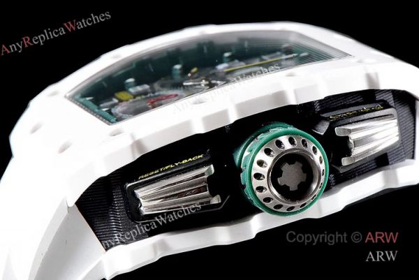 KV Factory Knockoff Richard Mille RM011-03 White Ceramic Automatic Watch KV Factory Knockoff Richard Mille RM011-03 White Ceramic Automatic Watch