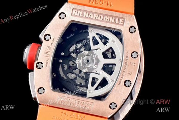 KV Factory Knockoff Richard Mille RM 011 Rose Gold Red Demon Flyback Chronograph Watch KV Factory Knockoff Richard Mille RM 011 Rose Gold Red Demon Flyback Chronograph Watch