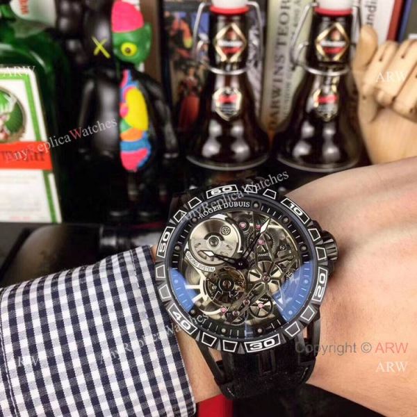 Roger Dubuis Excalibur Spider Black Plated Titanium Case Replica Watch Roger Dubuis Excalibur Spider Black Plated Titanium Case Replica Watch