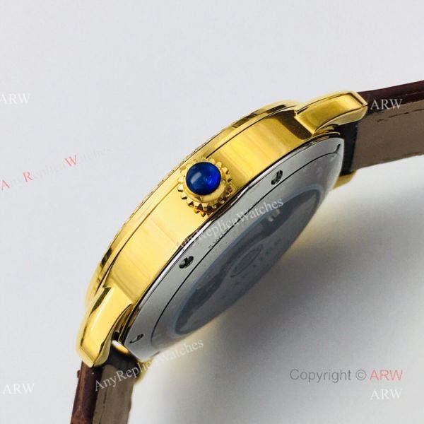(EGF) New Ronde De Cartier Watch 904L Yellow Gold Diamond Bezel For Men 40mm (EGF) New Ronde De Cartier Watch 904L Yellow Gold Diamond Bezel For Men 40mm