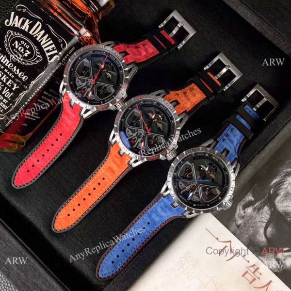 New Replica Roger Dubuis Lamborghini Huracan Watch Titanium Orange Gummy Strap New Replica Roger Dubuis Lamborghini Huracan Watch Titanium Orange Gummy Strap