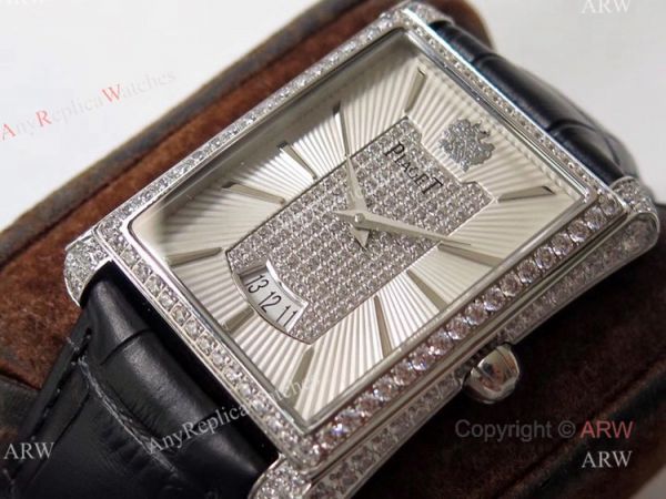 Swiss Replica Piaget Emperador Silver Diamond Watch For Men Swiss Replica Piaget Emperador Silver Diamond Watch For Men