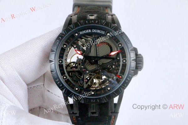 AAA Copy Roger Dubuis Excalibur Aventador S Automatic Watches Black DLC AAA Copy Roger Dubuis Excalibur Aventador S Automatic Watches Black DLC
