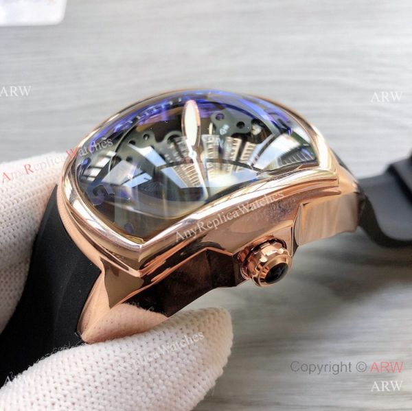 New Corum Skeleton Bubble 42MM Rose Gold Rubber Strap Corum Watch New Corum Skeleton Bubble 42MM Rose Gold Rubber Strap Corum Watch