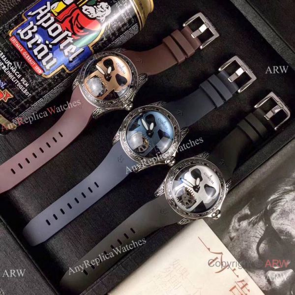 AAA Replica Corum Bubble Skull Watch Stainless Steel Tattoo Blue Dial AAA Replica Corum Bubble Skull Watch Stainless Steel Tattoo Blue Dial