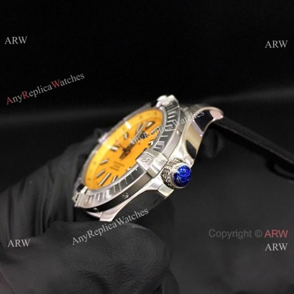 Breitling Avenger II Seawolf Watch Stianless Steel and Yellow Face Breitling Avenger II Seawolf Watch Stianless Steel and Yellow Face