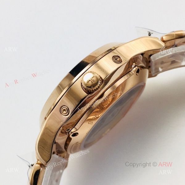 (JLF) Replica Jaeger Lecoultre Master Ultra Thin Moon Black Dial Rose Gold Watch (JLF) Replica Jaeger Lecoultre Master Ultra Thin Moon Black Dial Rose Gold Watch