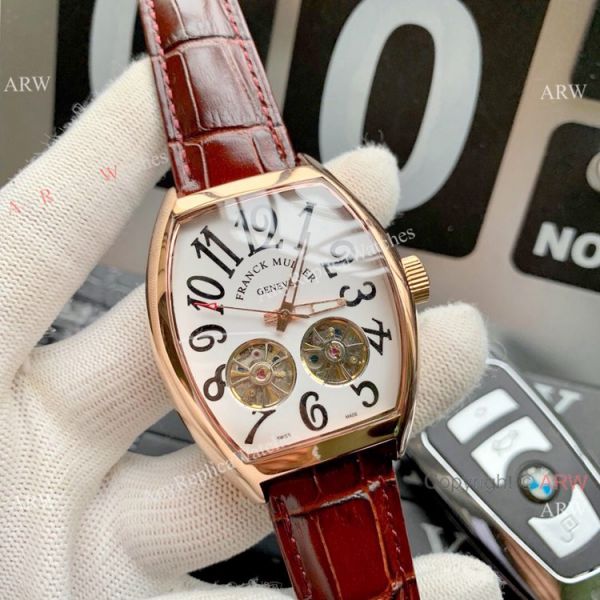 Best Copy Franck Muller Cintree Curvex Double Flying Tourbillon Watches SS White Dial Best Copy Franck Muller Cintree Curvex Double Flying Tourbillon Watches SS White Dial