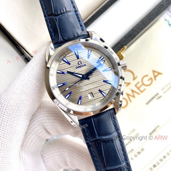 Best Quality Omega Seamaster Aqua Terra Copy Watches Brown Leather Strap Best Quality Omega Seamaster Aqua Terra Copy Watches Brown Leather Strap