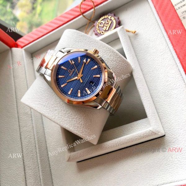 Omega Seamaster Aqua Terra 150 m 41mm Watches Two Tone Rose Gold Omega Seamaster Aqua Terra 150 m 41mm Watches Two Tone Rose Gold