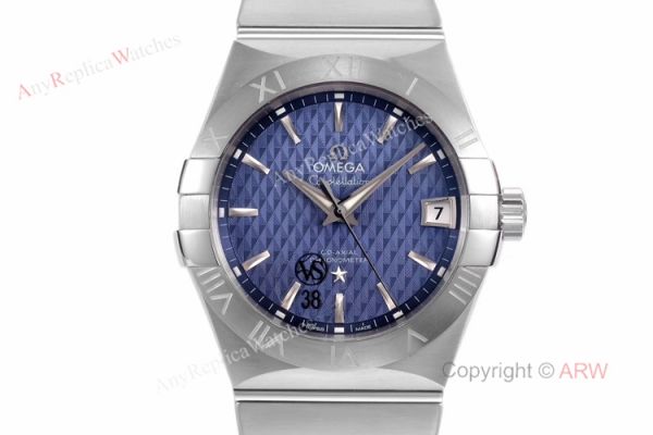 New vsf Watches Swiss Omega Constellation Blue Dial Stainless Steel Replica Watches New vsf Watches Swiss Omega Constellation Blue Dial Stainless Steel Replica Watches