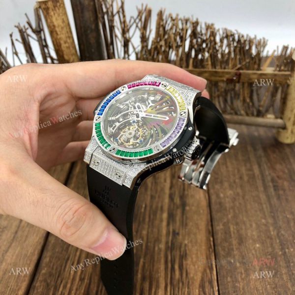 Hublot Big Bang Tourbillon Rainbow Diamond Limited Edition Copy Watch Hublot Big Bang Tourbillon Rainbow Diamond Limited Edition Copy Watch