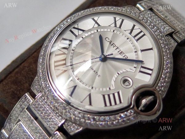 (TW) Best Replica Cartier Ballon Bleu Diamond Watches With Silver Dial (TW) Best Replica Cartier Ballon Bleu Diamond Watches With Silver Dial