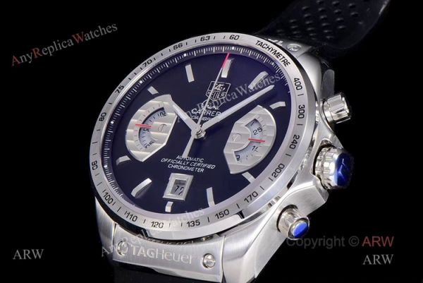 Black Tag Heuer Carrera Automatic Asia 7750 Replica Watches For Men Black Tag Heuer Carrera Automatic Asia 7750 Replica Watches For Men