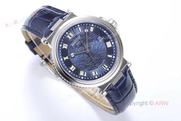 Swiss Replica Breguet Marine 5517 Blue Dial Stainless Steel Watch 40mm Swiss Replica Breguet Marine 5517 Blue Dial Stainless Steel Watch 40mm