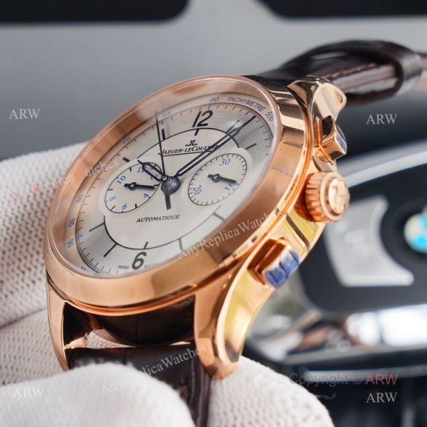 Swiss 7750 Jaeger Lecoultre Master Chronograph Rose Gold Replica Watch 40mm Swiss 7750 Jaeger Lecoultre Master Chronograph Rose Gold Replica Watch 40mm