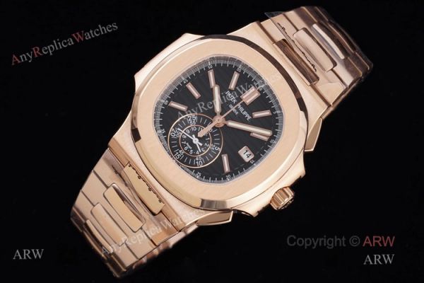 3K Factory Patek Philippe Nautilus Rose Gold 5980 Chronograph Swiss Replica Watches 3K Factory Patek Philippe Nautilus Rose Gold 5980 Chronograph Swiss Replica Watches