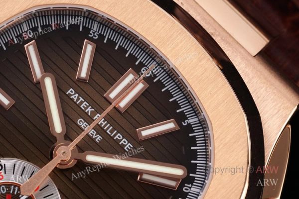 3K V2 Swiss Replica 5980 Patek Philippe Nautilus Rose Gold Brown Dial Chronograph Watch 3K V2 Swiss Replica 5980 Patek Philippe Nautilus Rose Gold Brown Dial Chronograph Watch