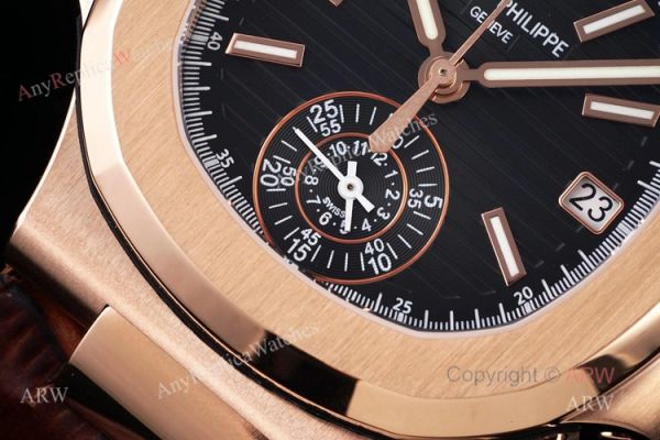 3K Factory V2 Patek Philippe Nautilus 5980 Rose Gold Black Chronograph Dial Swiss Replica Watch 3K Factory V2 Patek Philippe Nautilus 5980 Rose Gold Black Chronograph Dial Swiss Replica Watch