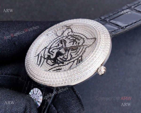 Swiss Grade Cartier Panther Diamonds Cartier Watch Copy Men 44mm Swiss Grade Cartier Panther Diamonds Cartier Watch Copy Men 44mm