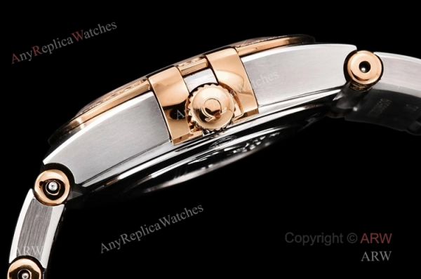 GF Factory Swiss Replica Omega Constellation Two Tone Rose Gold Diamond Watch With Black Aventurine Dial GF Factory Swiss Replica Omega Constellation Two Tone Rose Gold Diamond Watch With Black Aventurine Dial