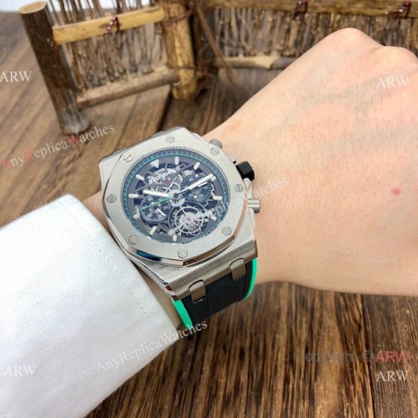 Knockoff Audemars Piguet Royal Oak Offshore Watches BlackGreen Rubber Strap Knockoff Audemars Piguet Royal Oak Offshore Watches BlackGreen Rubber Strap