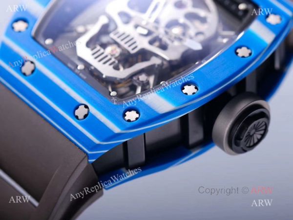Replica Richard Mille Skull Blue Bezel RM 52-01 Watch for men Replica Richard Mille Skull Blue Bezel RM 52-01 Watch for men