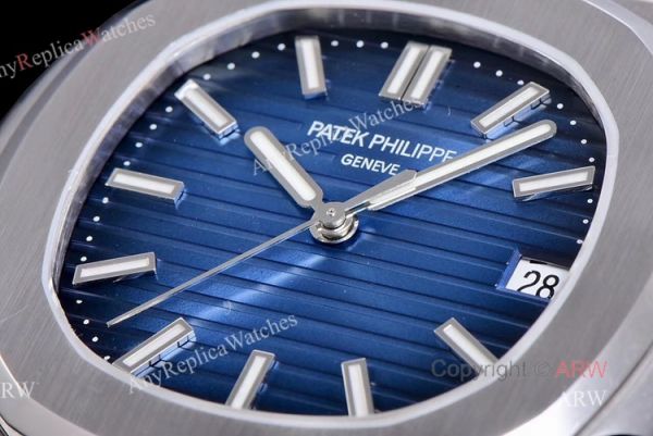 (GR) V2 Version Patek Philippe Nautilus Blue Dial Stainless Steel Swiss Replica Watches (GR) V2 Version Patek Philippe Nautilus Blue Dial Stainless Steel Swiss Replica Watches