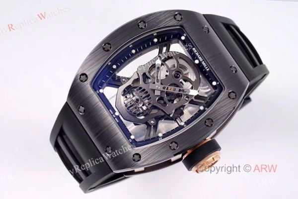 Best Replica All Black Richard Mille RM 052-01 Skull Watches With Black Ceramic Bezel Best Replica All Black Richard Mille RM 052-01 Skull Watches With Black Ceramic Bezel