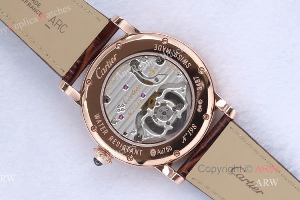 Best Version New Cartier Rotonde De Cartier Tourbillon Rose Gold Case White Roman Dial Replica Watch Best Version New Cartier Rotonde De Cartier Tourbillon Rose Gold Case White Roman Dial Replica Watch