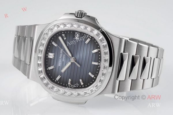 (PPF) V4 Version Best Replica Patek Philippe Nautilus Stainless Steel Dark Blue Dial Diamond Watches (PPF) V4 Version Best Replica Patek Philippe Nautilus Stainless Steel Dark Blue Dial Diamond Watches