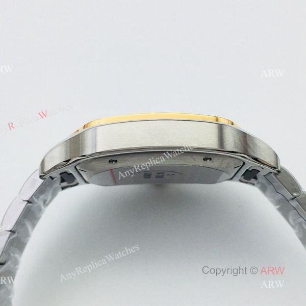 1:1 Copy Cartier Santos Silver Gold Best Replica Watches with SmartLink QuickSwitch Band 1:1 Copy Cartier Santos Silver Gold Best Replica Watches with SmartLink QuickSwitch Band